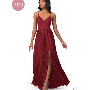 Azazie dress in storm